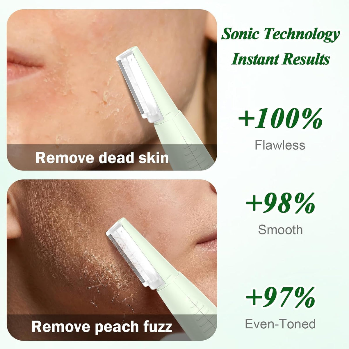 Dermaplane Razor for Women Face Sonic Rechargeable - MSDWLGS Official Imagery - 4