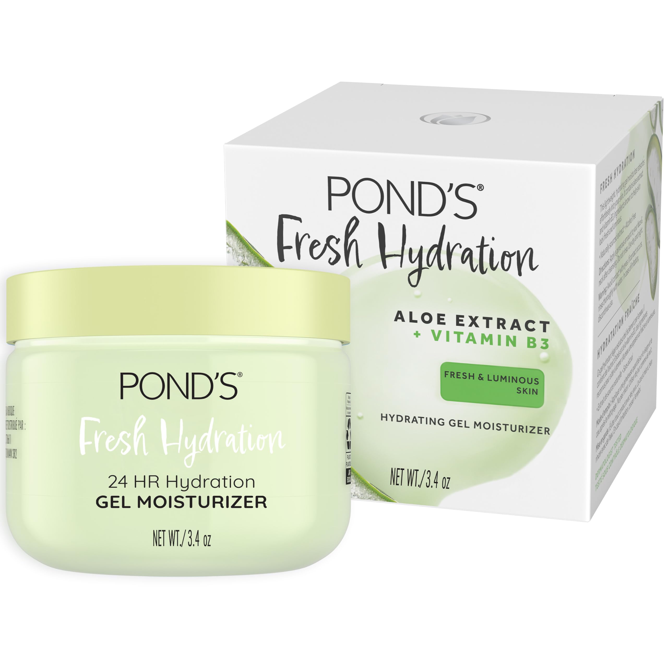 POND’S Fresh Hydration Gel Moisturizer, 24HR Hydrating Face - Product Imagery
