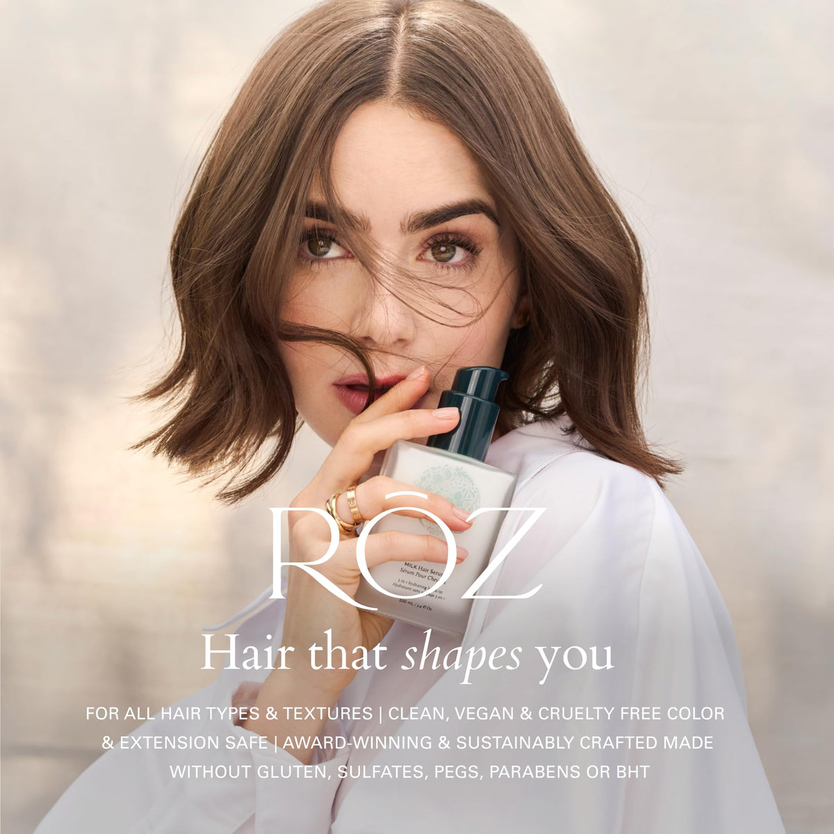 R Z Weightless Shine Hair Oil Heat Protectant Smooths Frizz - RŌZ Official Imagery - 7