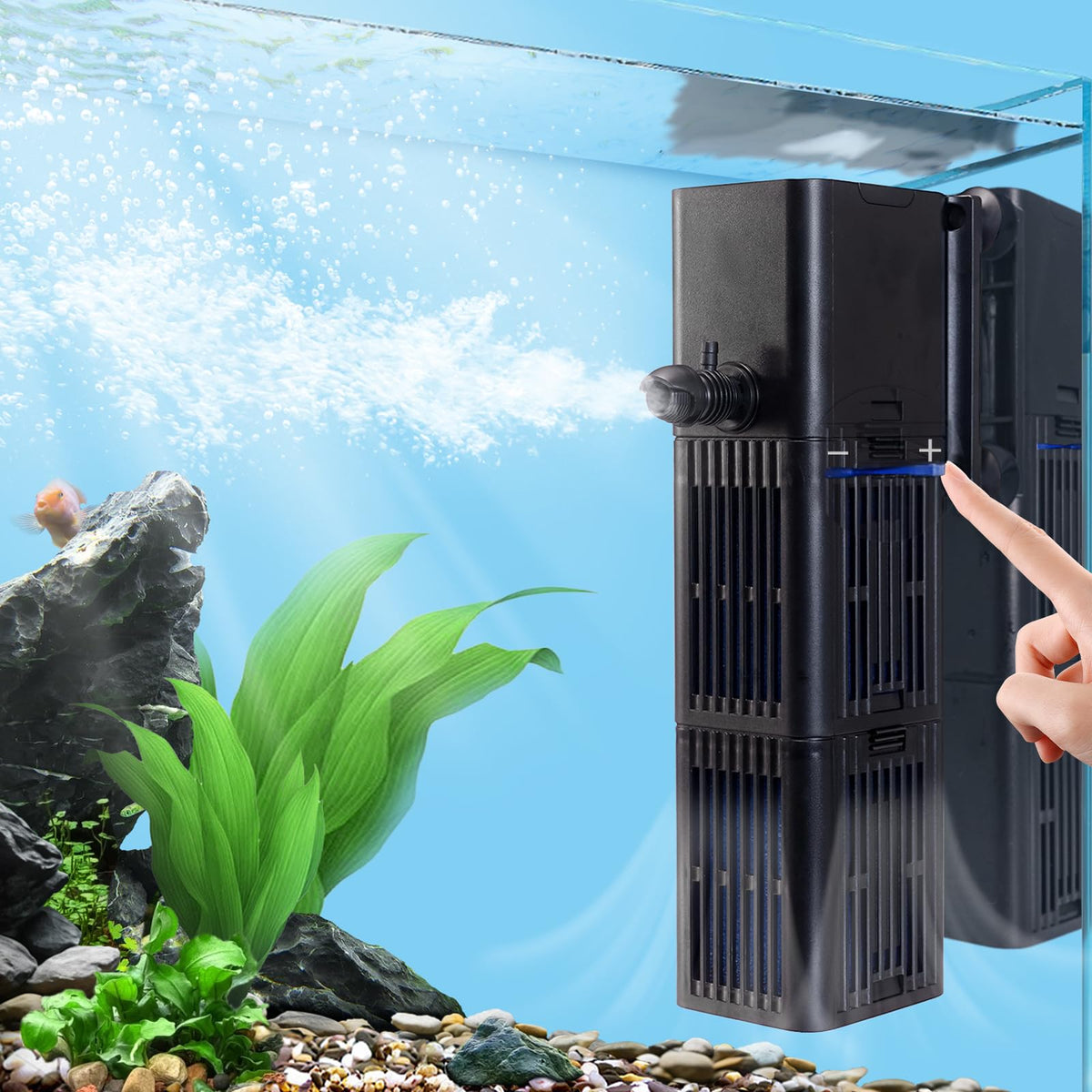 TARARIUM Aquarium Filter for Fish Tank 4 in 1 Medium fit 20 - TARARIUM Official Imagery - 1