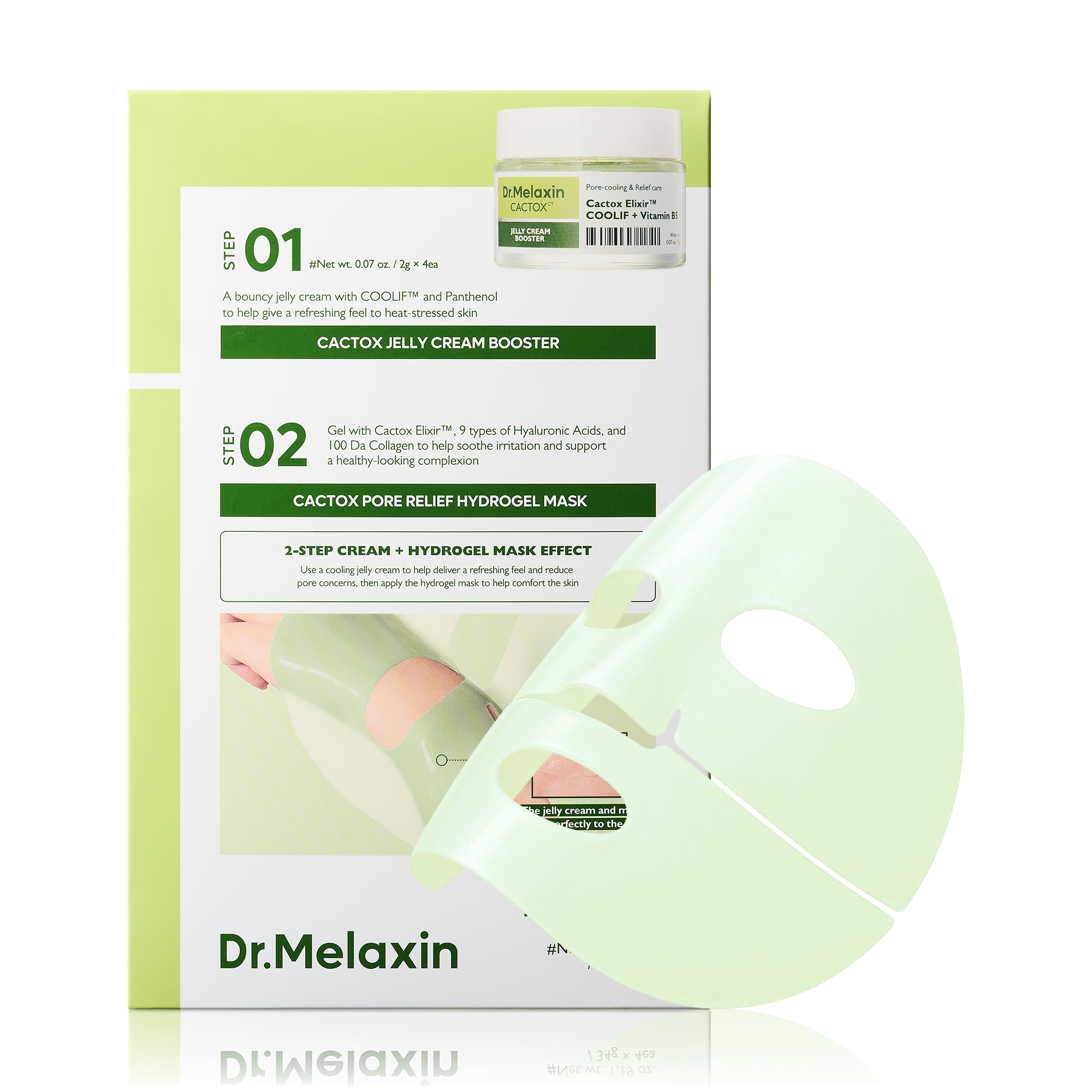 Dr Melaxin CACTOX DE PUFFING PORE TOX GEL MASK 4EA with - Dr.Melaxin Official Product Imagery - 1