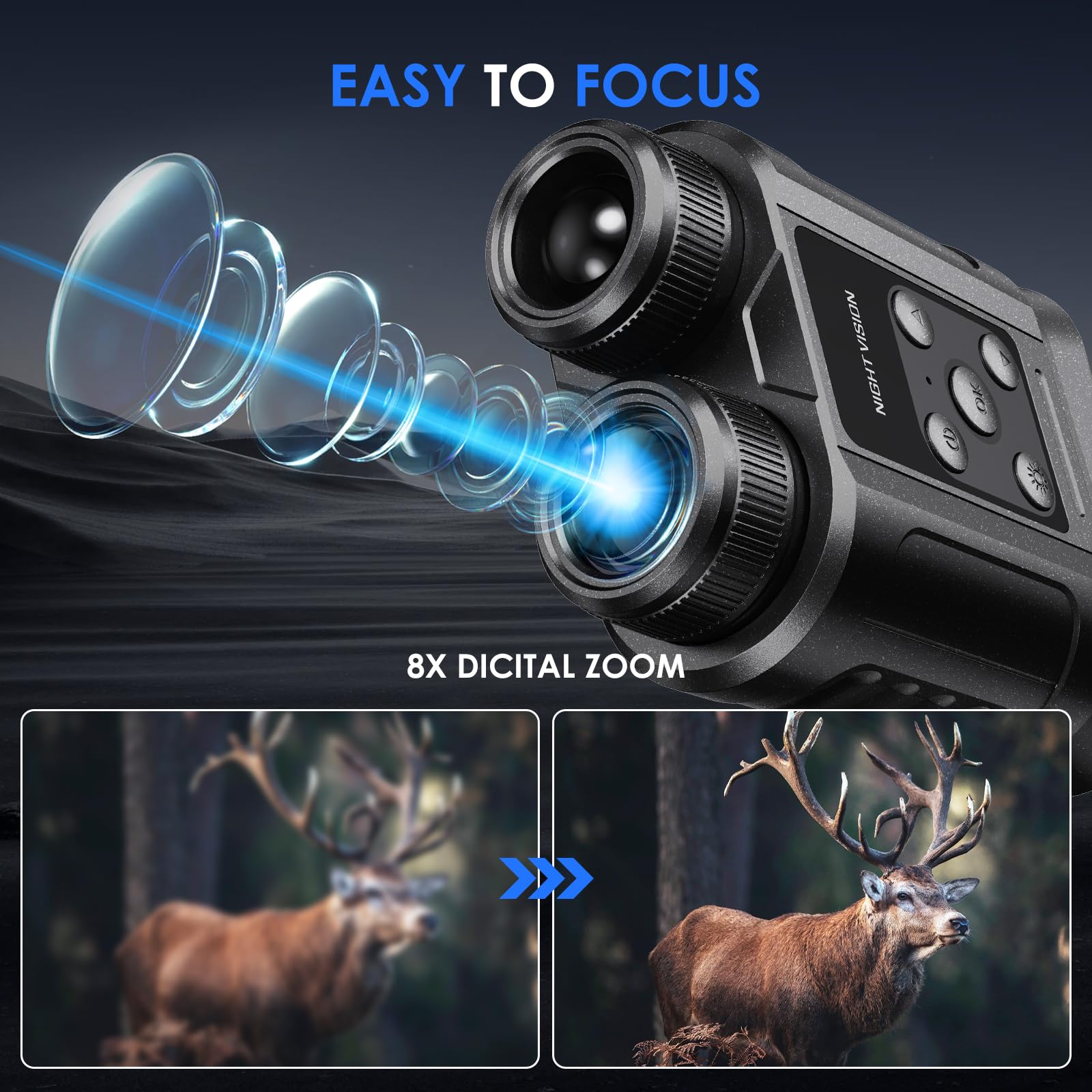 Tizycod Gifts for Men & Teens Night Vision Goggles, Night Vision by Tizycod - Angle View 6