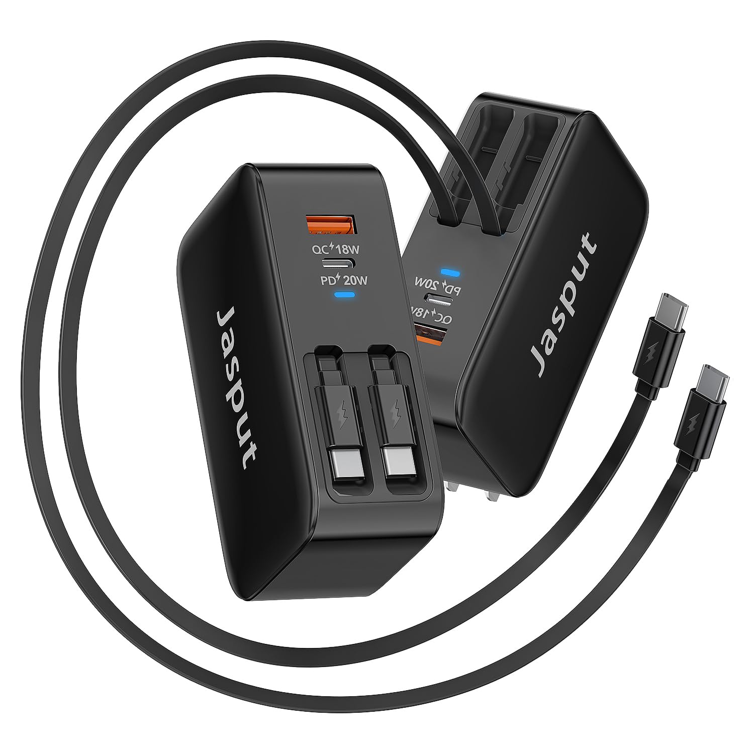 Jasput 4 in 1 Retractable Wall Charger,40W Retractable Phone Charger Wall Plug - Jasput Official Product View 9