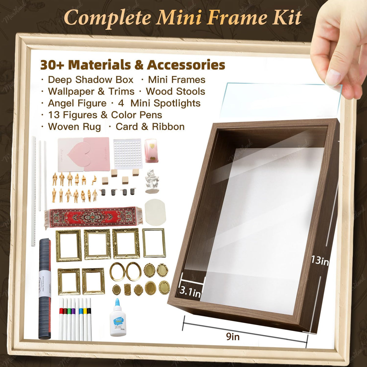 Memory Museum Kit Mini Picture Frame Shadow Box 9 13 3 3 - Microland Official Imagery - 3
