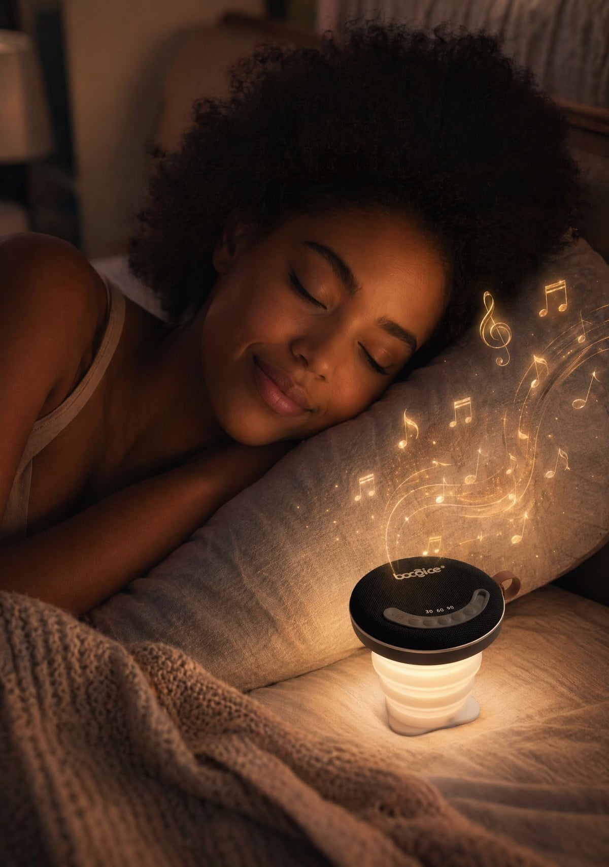 Foldable Bluetooth Speaker with Sleep Night Light Magnetic - bocoice Official Imagery - 1