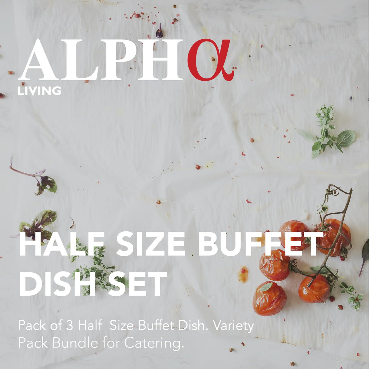 Alpha Living 3 Pack Disposable Chafing Dish Buffet Set with - ALPHA LIVING Official Imagery - 4