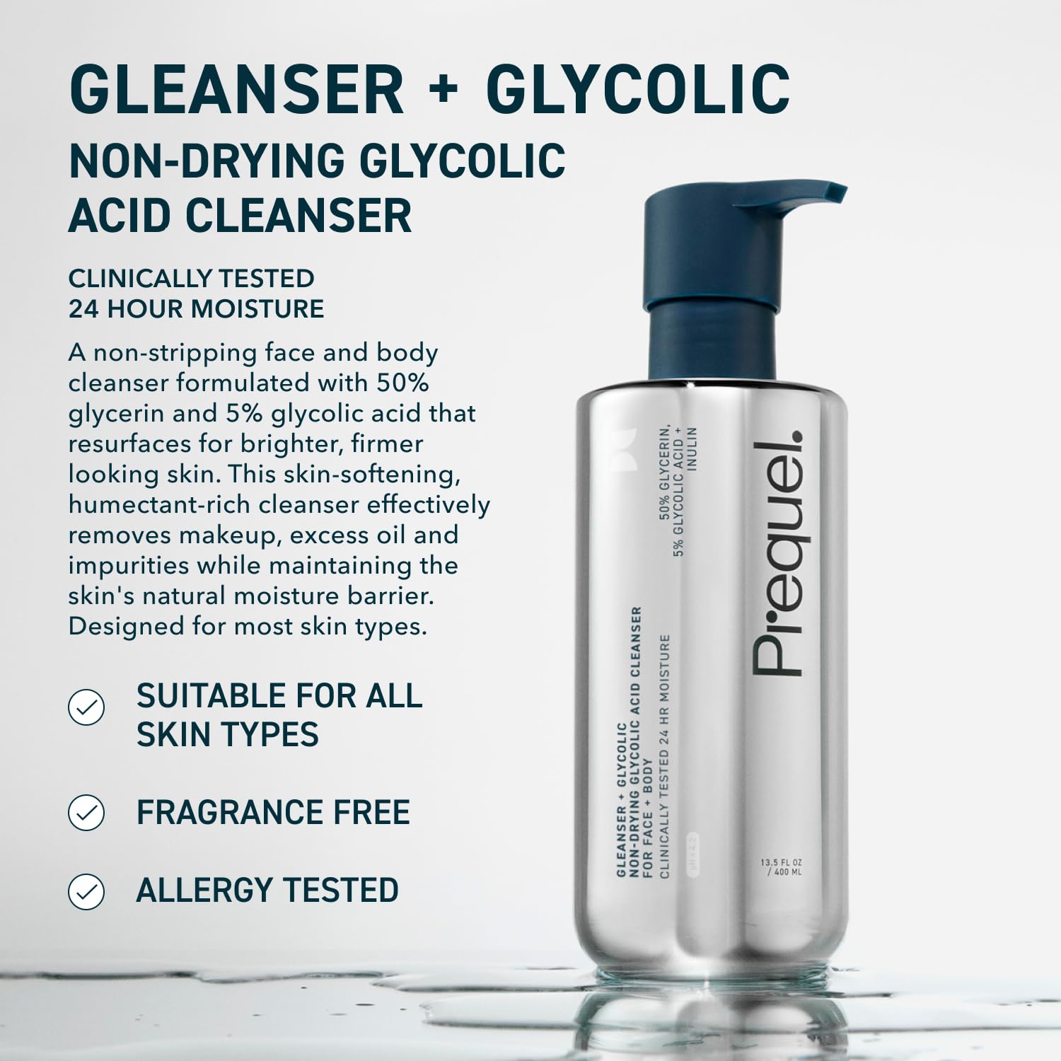 Prequel Skin Gleanser GA AHA Glycolic Body Wash 50 Glycerin - Prequel Official Imagery - 3