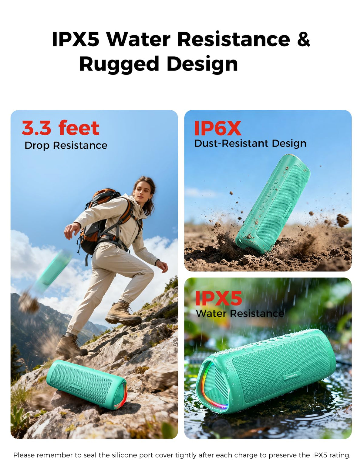 Bluetooth Speaker 20W HD Sound Portable Wireless IPX5 - BolaButty Official Imagery - 5