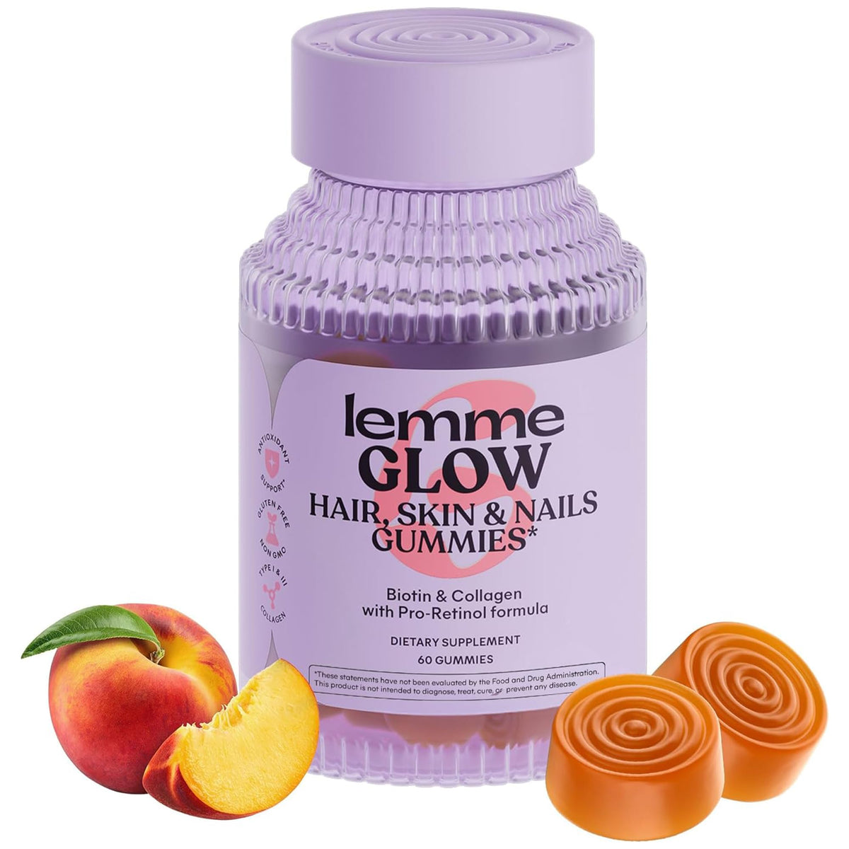 Lemme Glow Collagen Gummies for Strong Nails Healthy Skin 30 - Lemme Official Imagery - 1