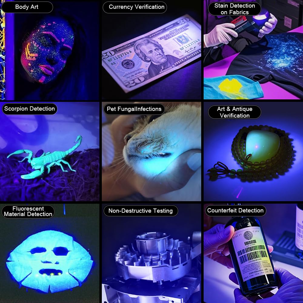 Rechargeable 365nm UV Blacklight Flashlight - LBJD Official Imagery - 4