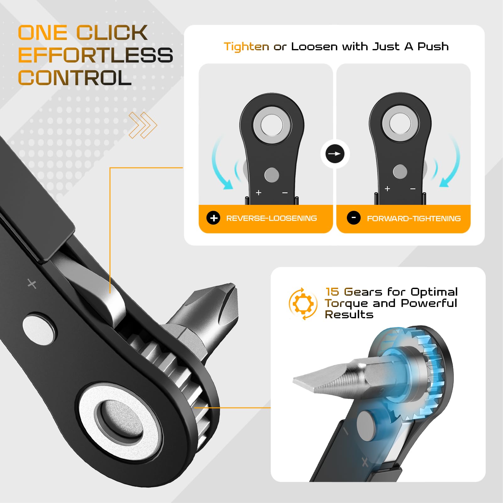 POCIONE Right Angle Screwdriver Mens Gifts - 90 Degree Offset Rat by POCIONE - Angle View 6