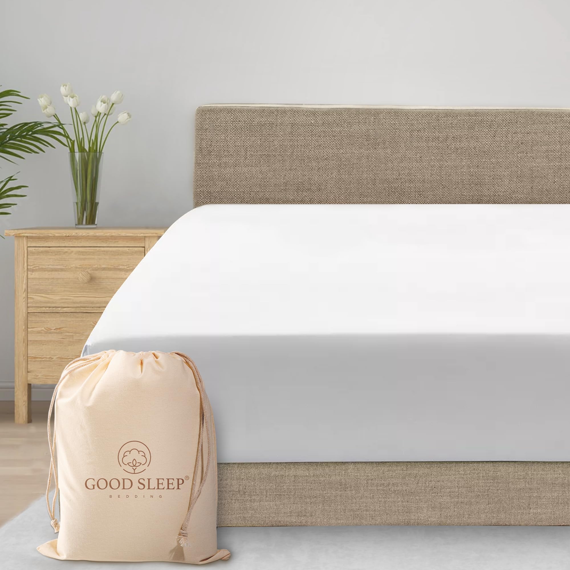 Good Sleep Bedding 100% Egyptian Cotton Twin XL Fitted Sheet, 100 - Good Sleep Bedding Official Product View 1