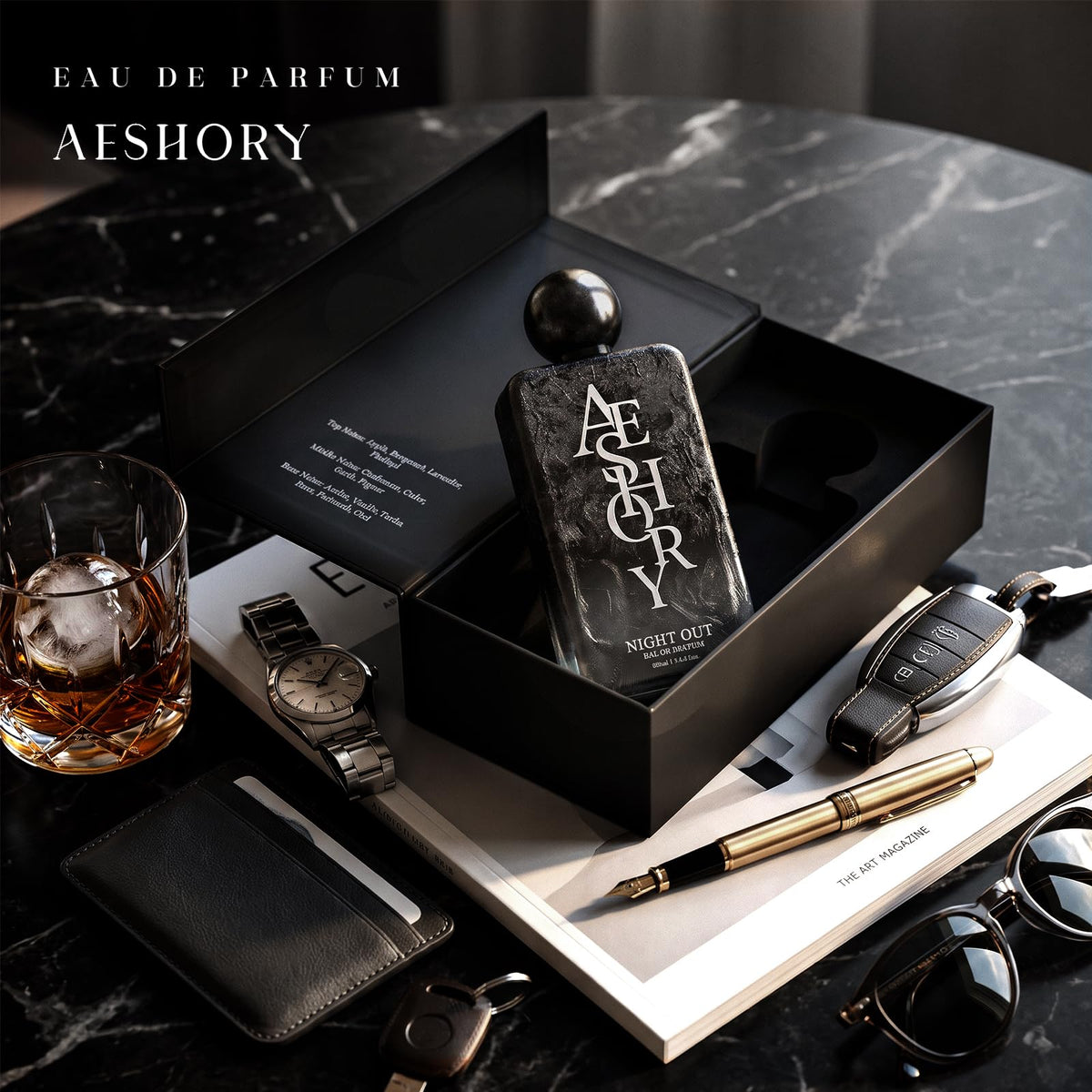 Aeshory Night Out Eau de Parfum Spray for Men 3 4 Fl Oz - Aeshory Official Imagery - 6