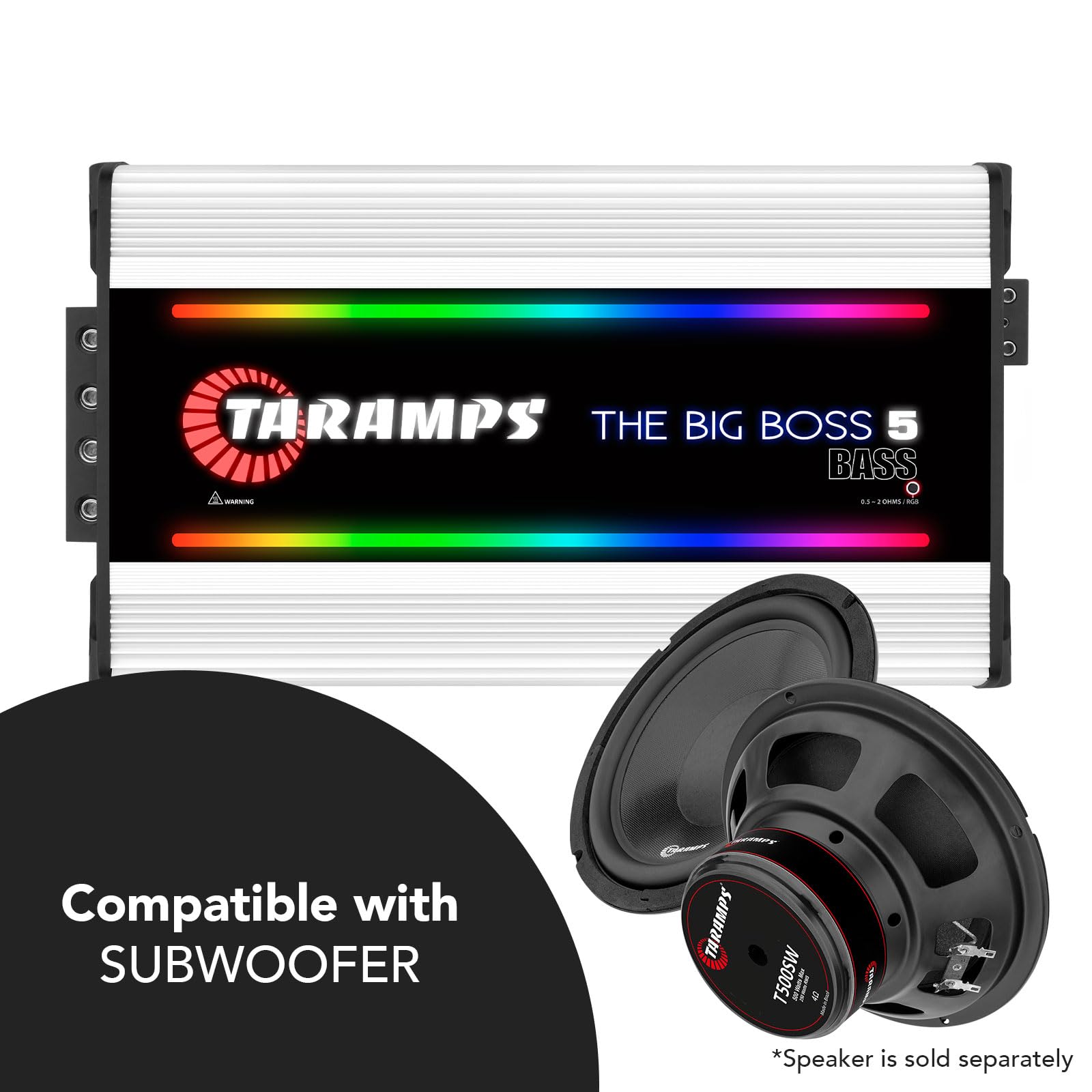 Taramp's Taramps The Big Boss 5 Bass White Version Monoblock Ampl by Taramp's - Angle View 7