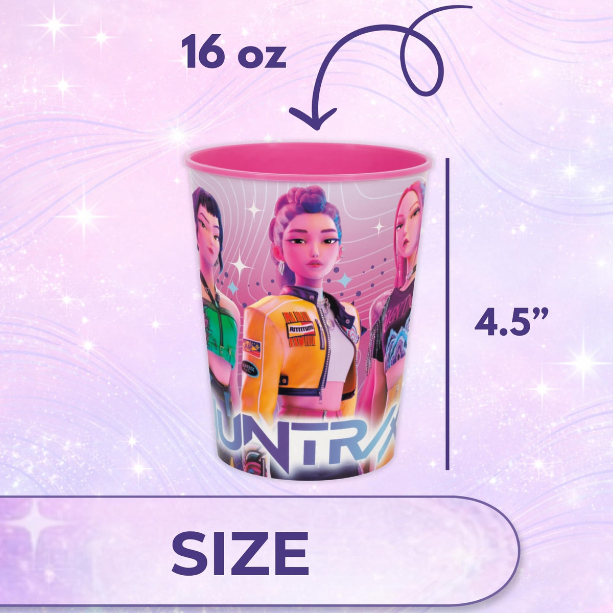 Unique KPop Demon Hunters Cups 12 Plastic Reusable Party - Unique Official Imagery - 4