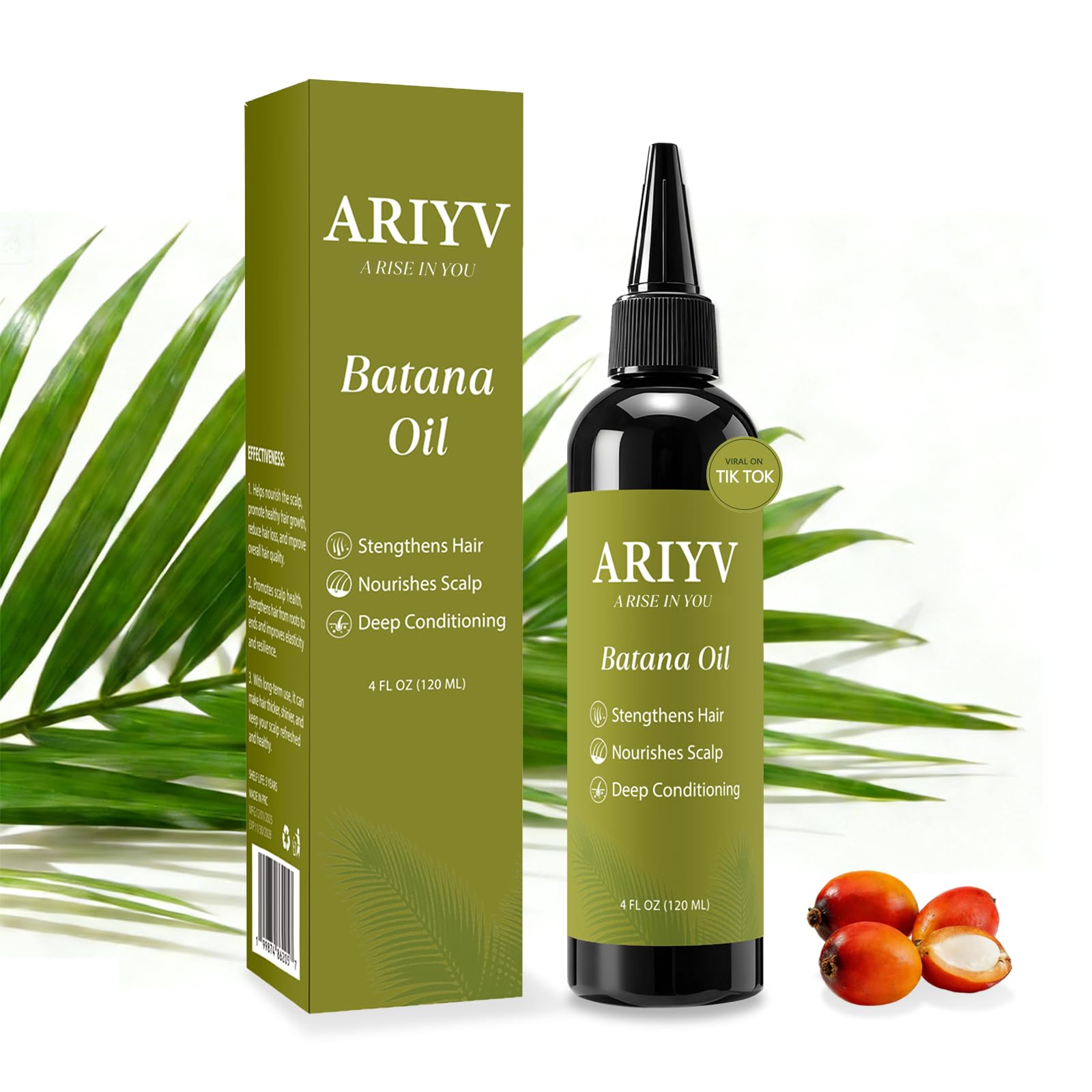 Ariyv Organic Raw Batana Oil for Hair & Scalp - Pure Unrefined Batana Butter for Hair - Ariyv Official Product View 2