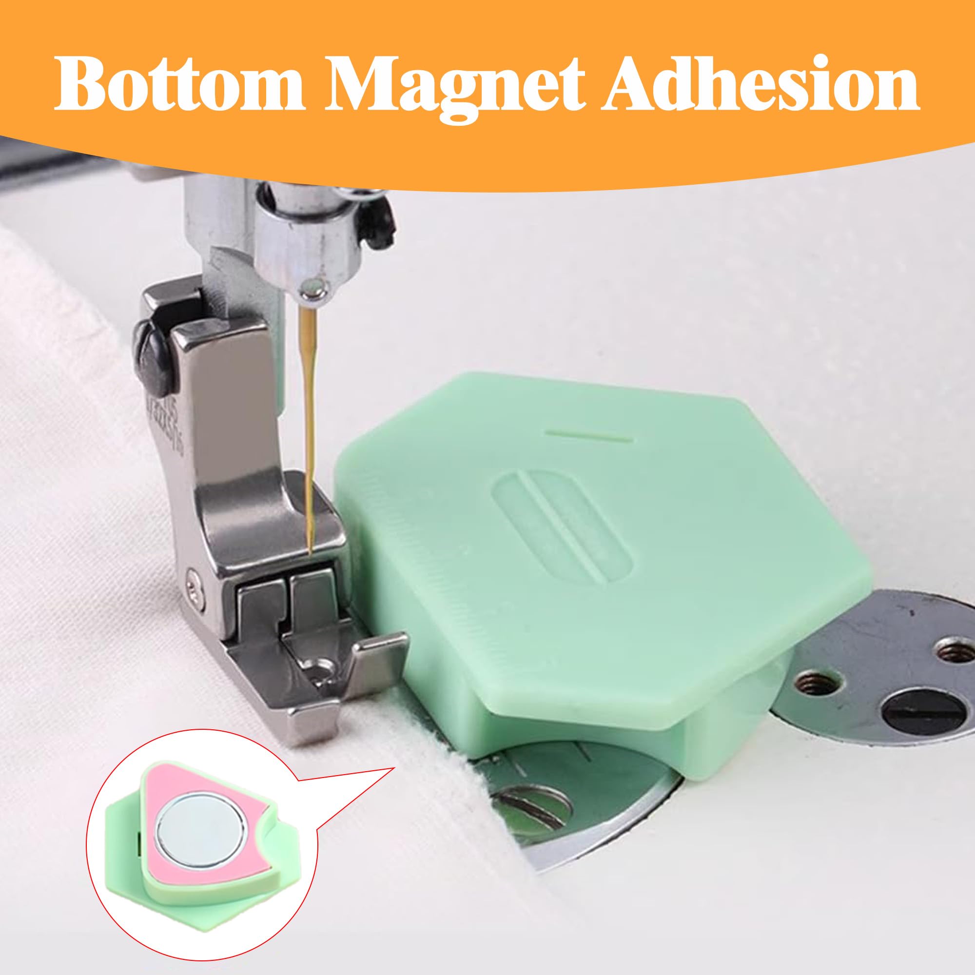 XIRTAIOV 3 Pack Magnetic Seam Guide for Sewing Machine, Upgraded by XIRTAIOV - Angle View 9