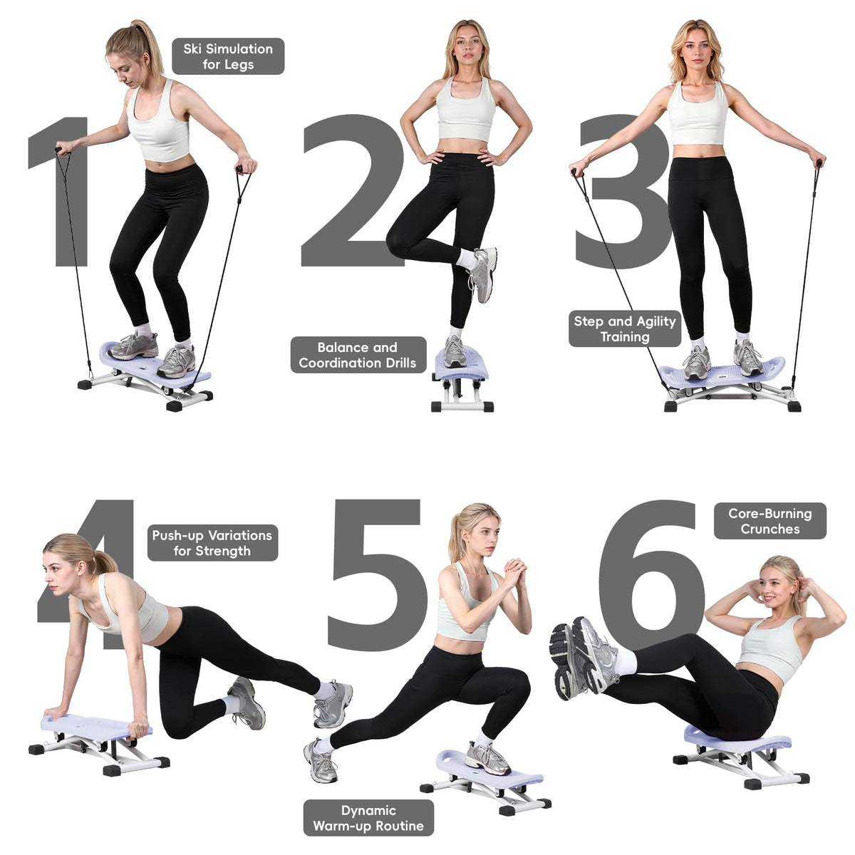 Ski Training Exercise Equipment with Bearing Pulley Balance - Wufuuoa Official Imagery - 4