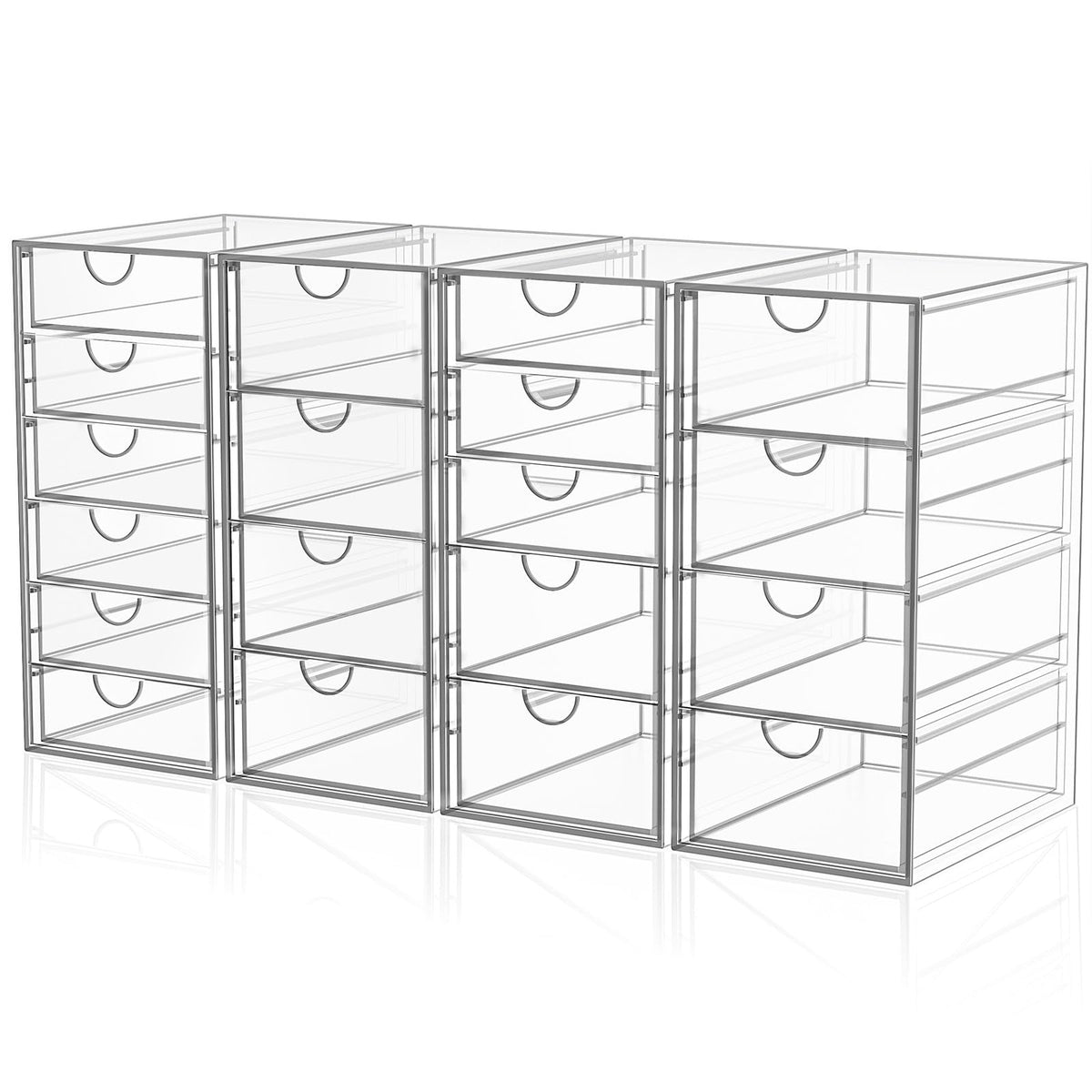 Acrylic Makeup Organizer with 19 Drawers Storage Drawer - YFXCVSL Official Imagery - 2