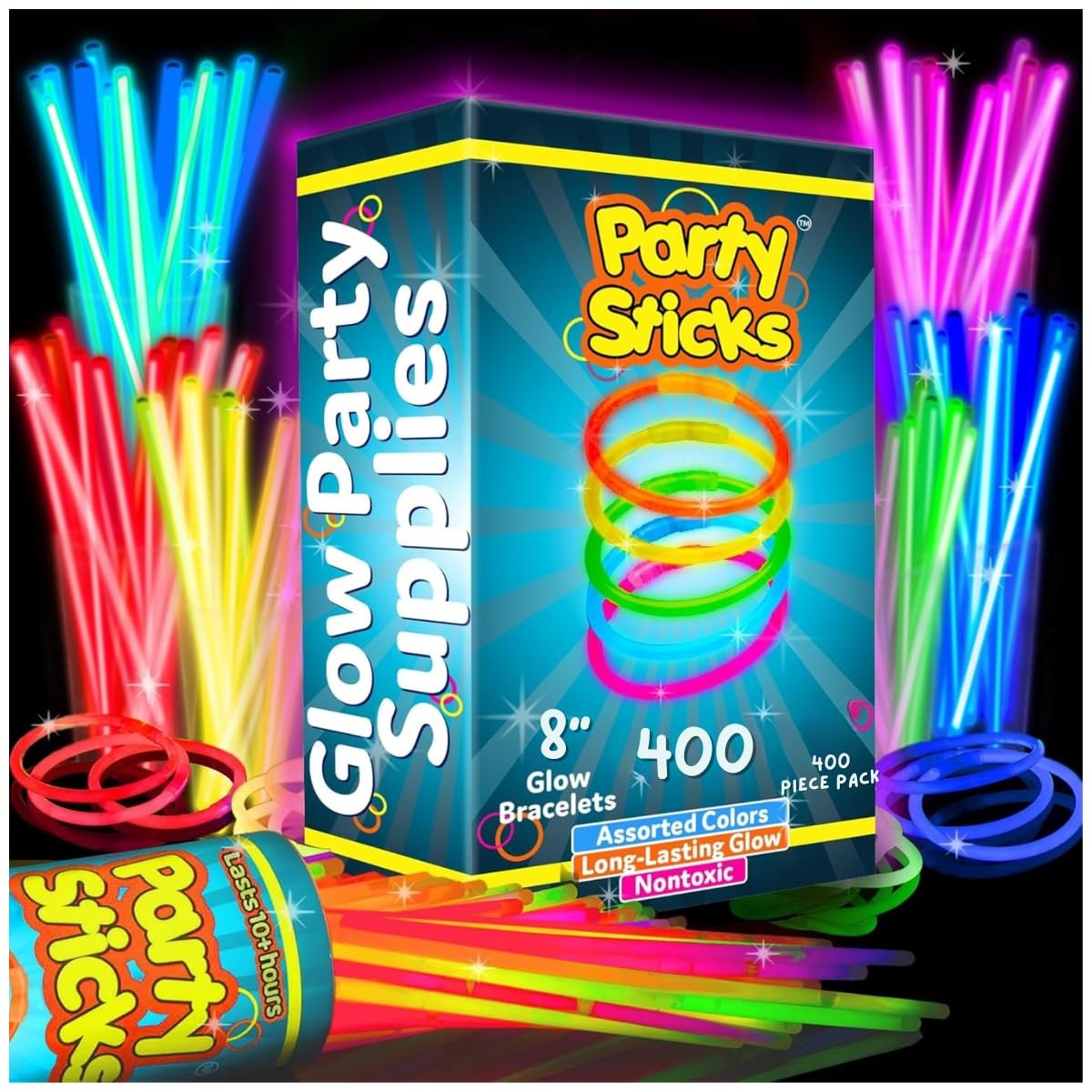 PartySticks Ultra Bright Glow Sticks Bulk Party Supplies 400 - PartySticks Official Imagery - 2