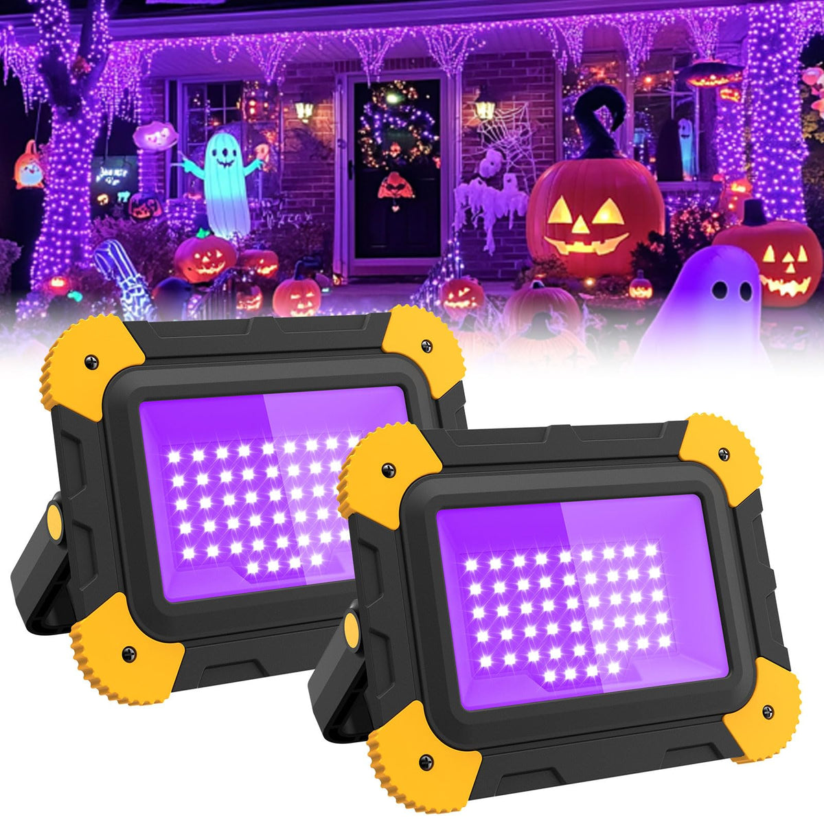 T SUN 2 Pack Rechargeable Black Lights Battery Powered - T-SUN Official Imagery - 1