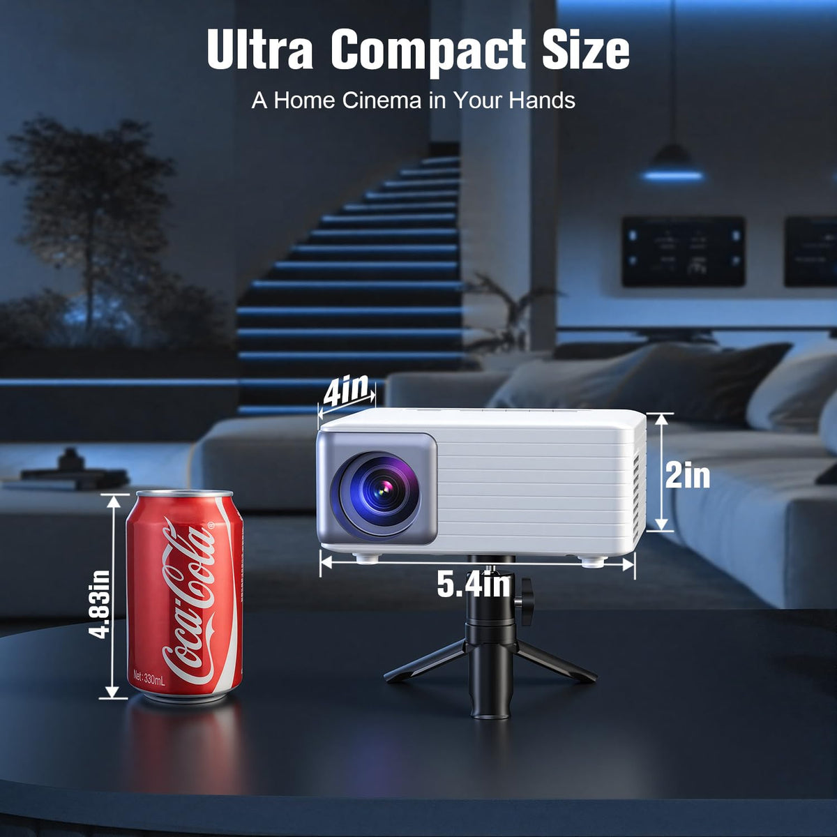Mini Projector for iPhone 1080P Support Portable Movie - Polaring Official Imagery - 8