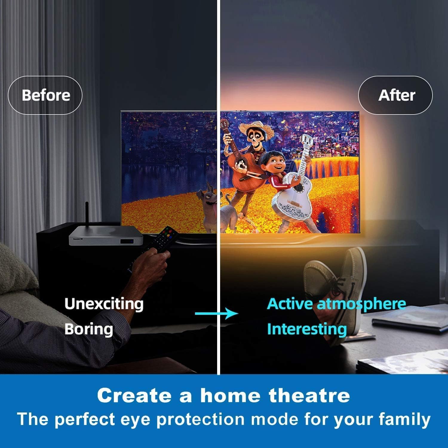 Tenmiro 50ft Led Strip Lights, Smart Led Lights Strip Music Sync - Tenmiro Official Product View 8