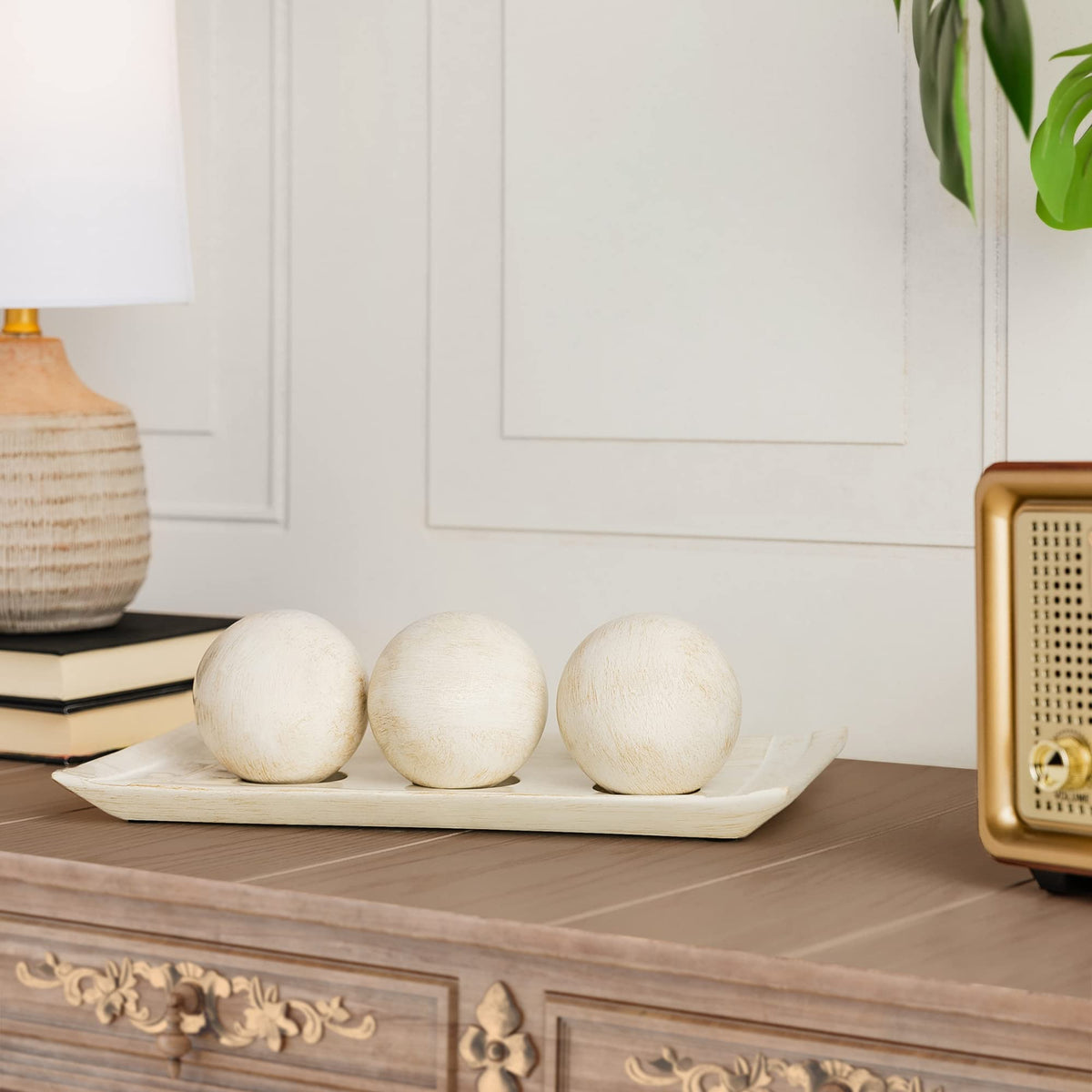 Creative Scents Rustic Luxe Decorative Tray and Orb Set - Creative Scents Official Imagery - 3