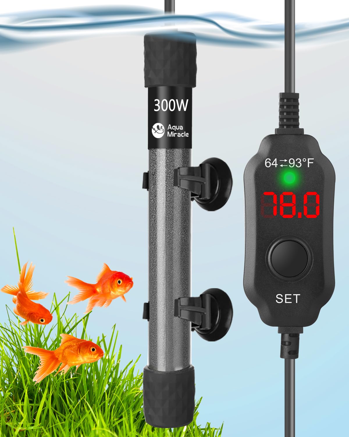 AquaMiracle Aquarium Heater 50W Fish Tank Heater for 5-10 Gal Tan - AquaMiracle Official Product View 10