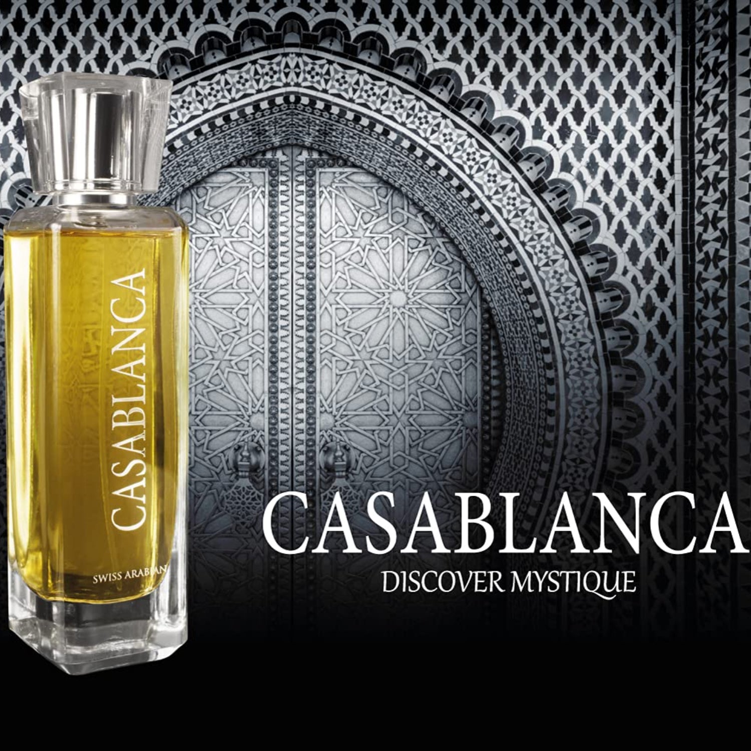 Swiss Arabian Casablanca perfume bottle from Dubai, featuring elegant packaging and a luxurious design.