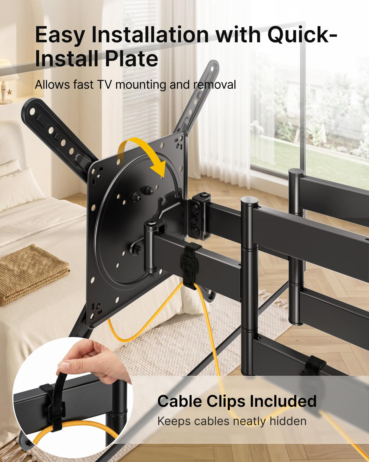 monTEK 1 5 Ultra Slim Full Motion TV Wall Mount for 23 75 - monTEK Official Imagery - 8