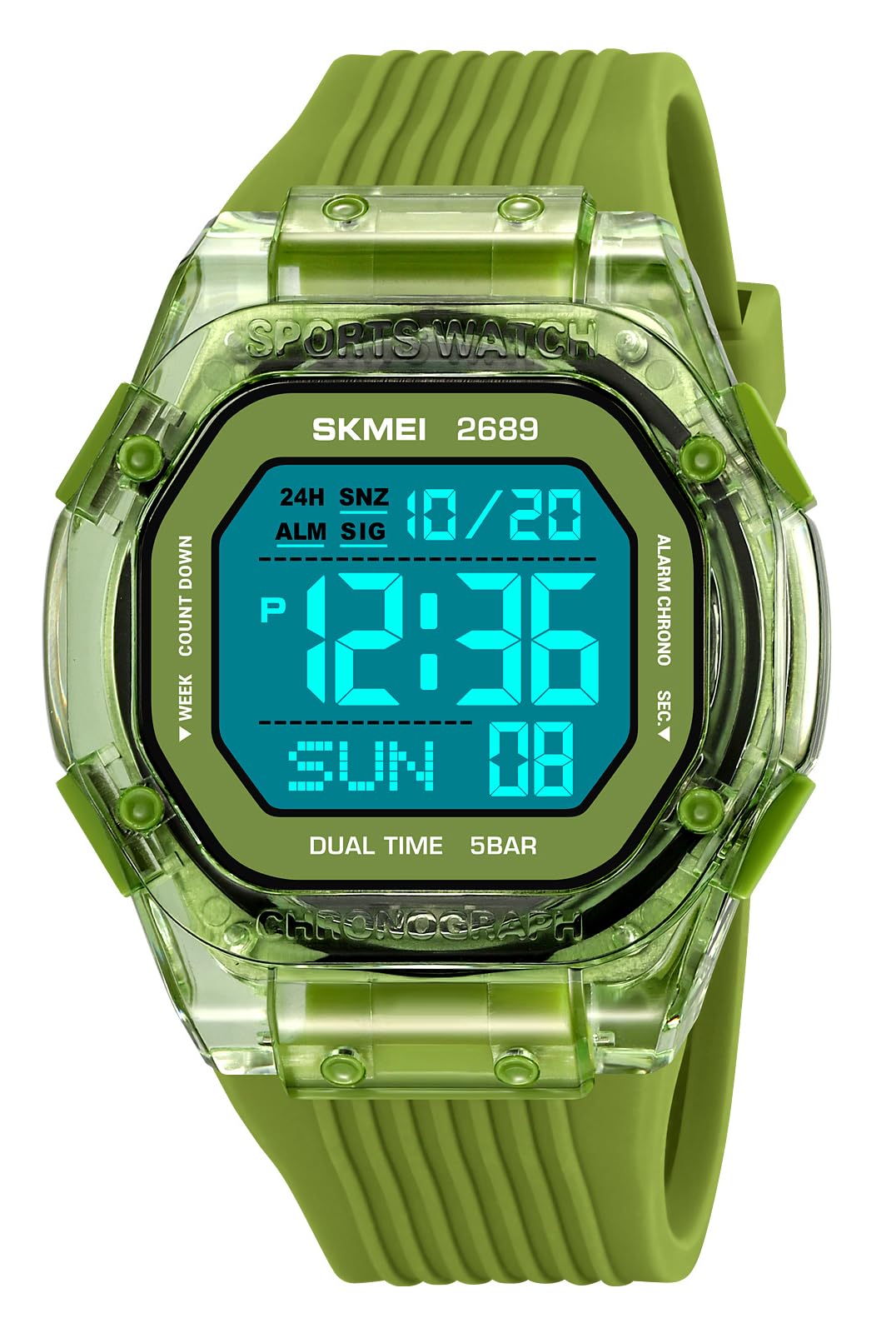 Gosasa Transparent Digital Watch Unisex Square Sport Watch - Gosasa Official Imagery - 7