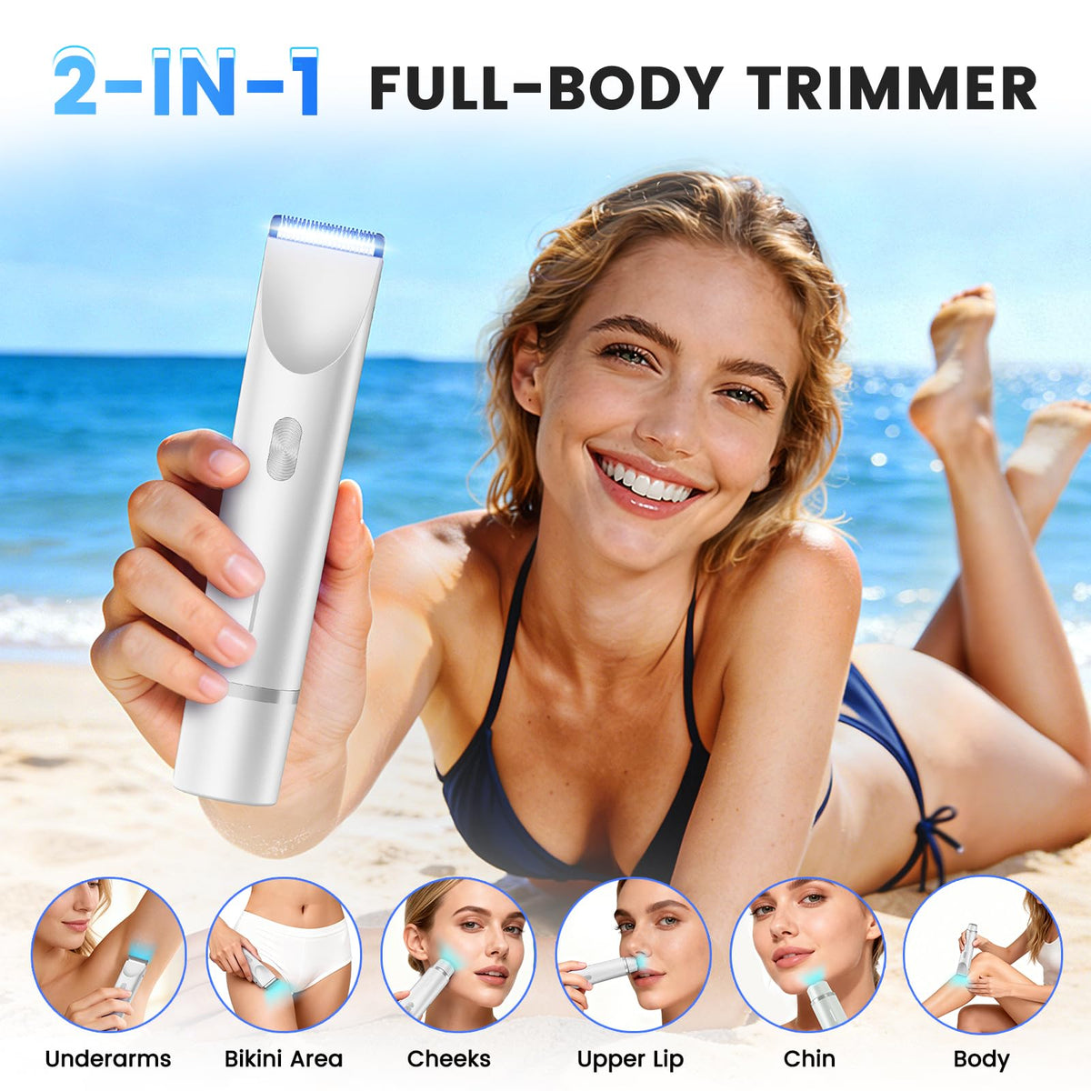 Bikini Trimmer for Women 2 in 1 Electric Razor Bikini Shaver - DLALCSA Official Imagery - 3