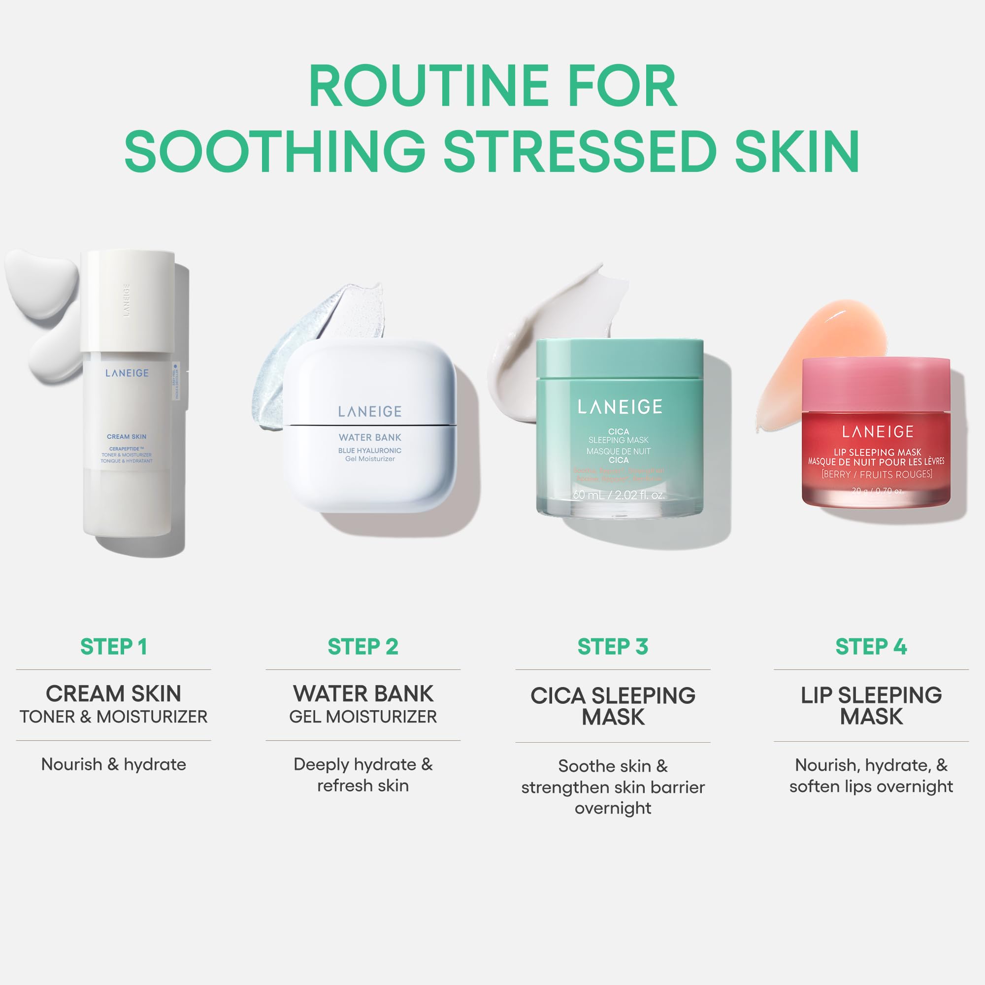 LANEIGE Cica Sleeping Mask: Korean Sensitive Skin Overnight Hydrating Balm Cream Face Mask with Centella Asiatica for Soothing Nourishment & Barrier Repair| Korean Skin Care - Elefair Tech Official Product View 10