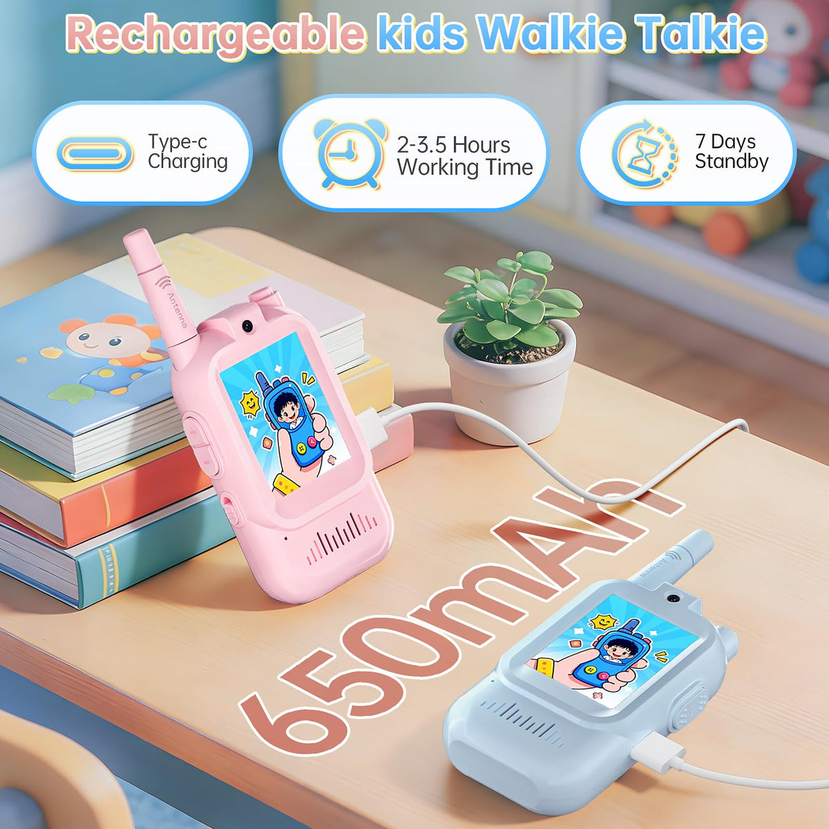 HD Video Walkie Talkies for Kids Kids Toys for 6 Year Old - Brisum Official Imagery - 4