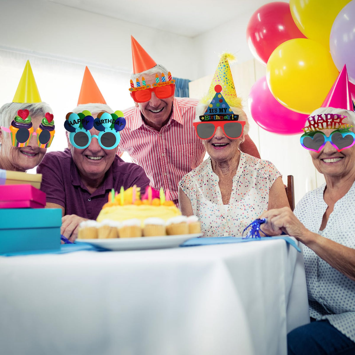 NICOWARM 12pcs Birthday Glasses Happy Birthday Sunglasses - NICOWARM Official Imagery - 7
