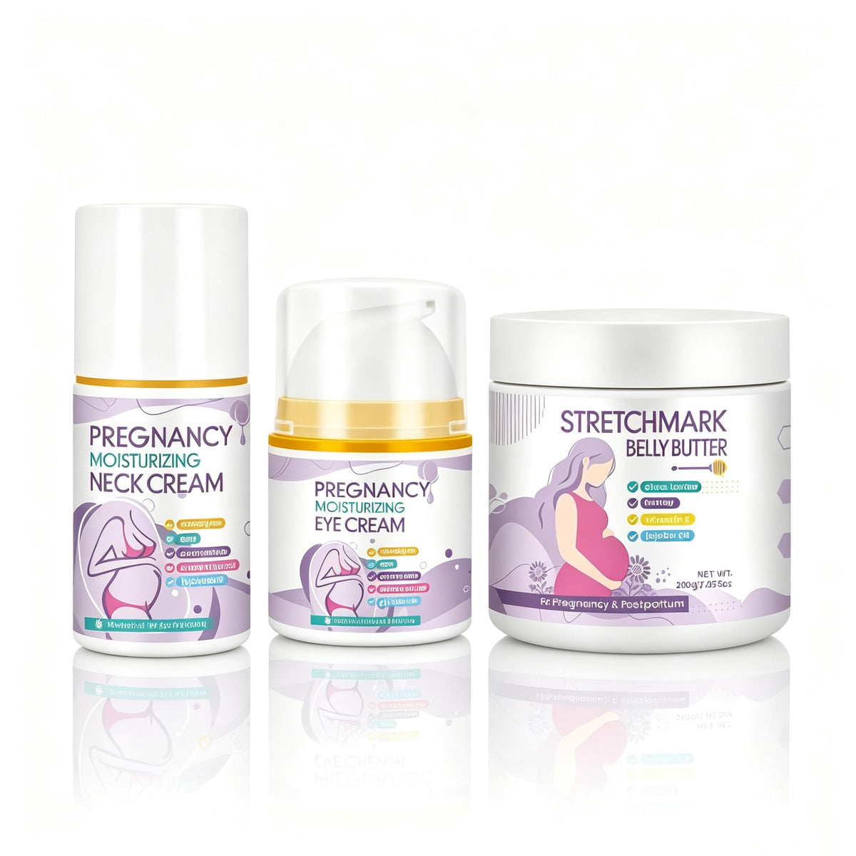 AOAO Pregnancy Moisturizing Skin Care Set Safe Support Skin - AOAO Official Imagery - 2