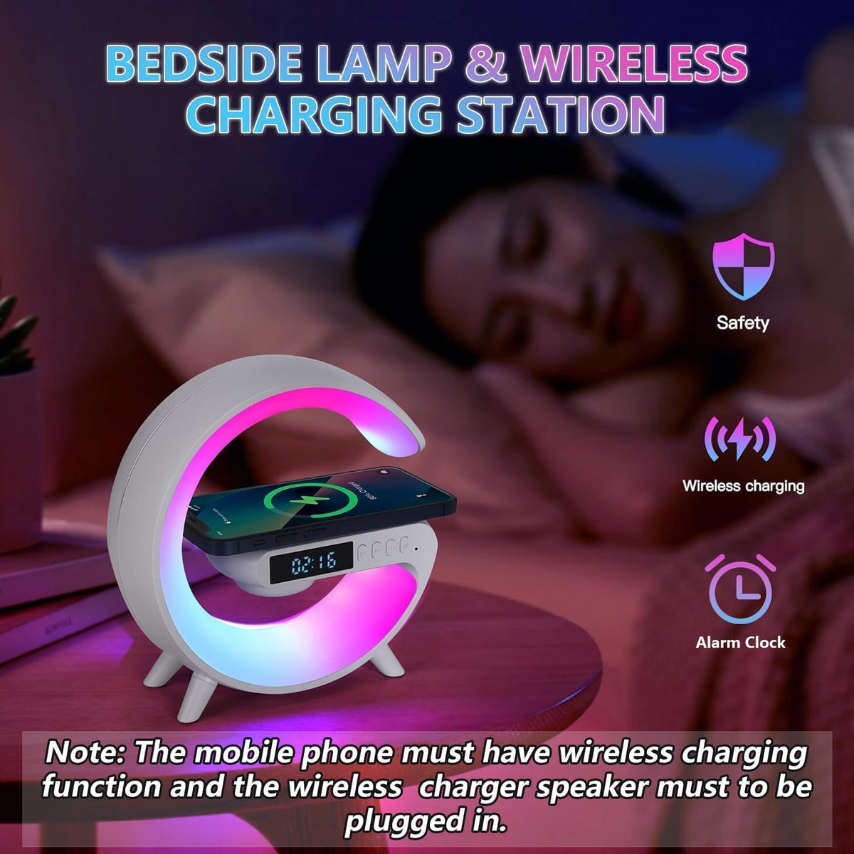 2025 New Wireless Speaker Charger Atmosphere Bedside Light - LeeNabao Official Imagery - 4