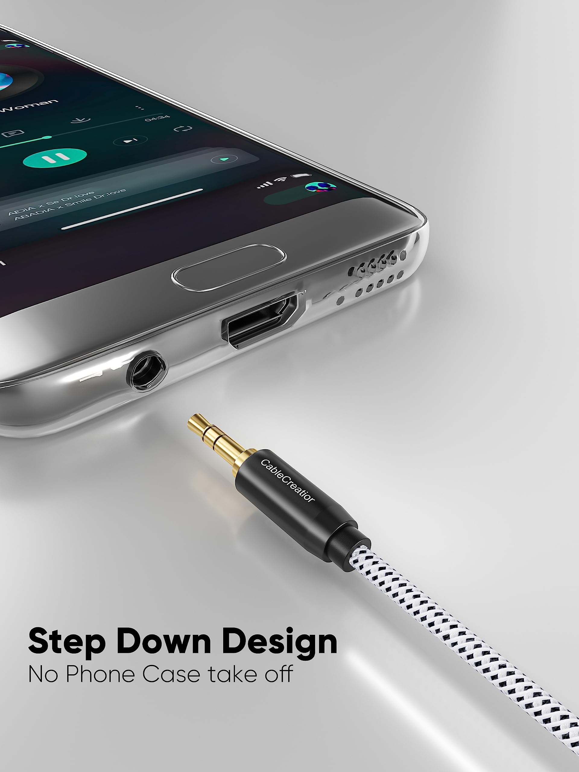 CableCreation 3.5mm Audio Cable 3FT/0.9m, Stereo Aux Cable, 3.5mm by CableCreation - Angle View 3