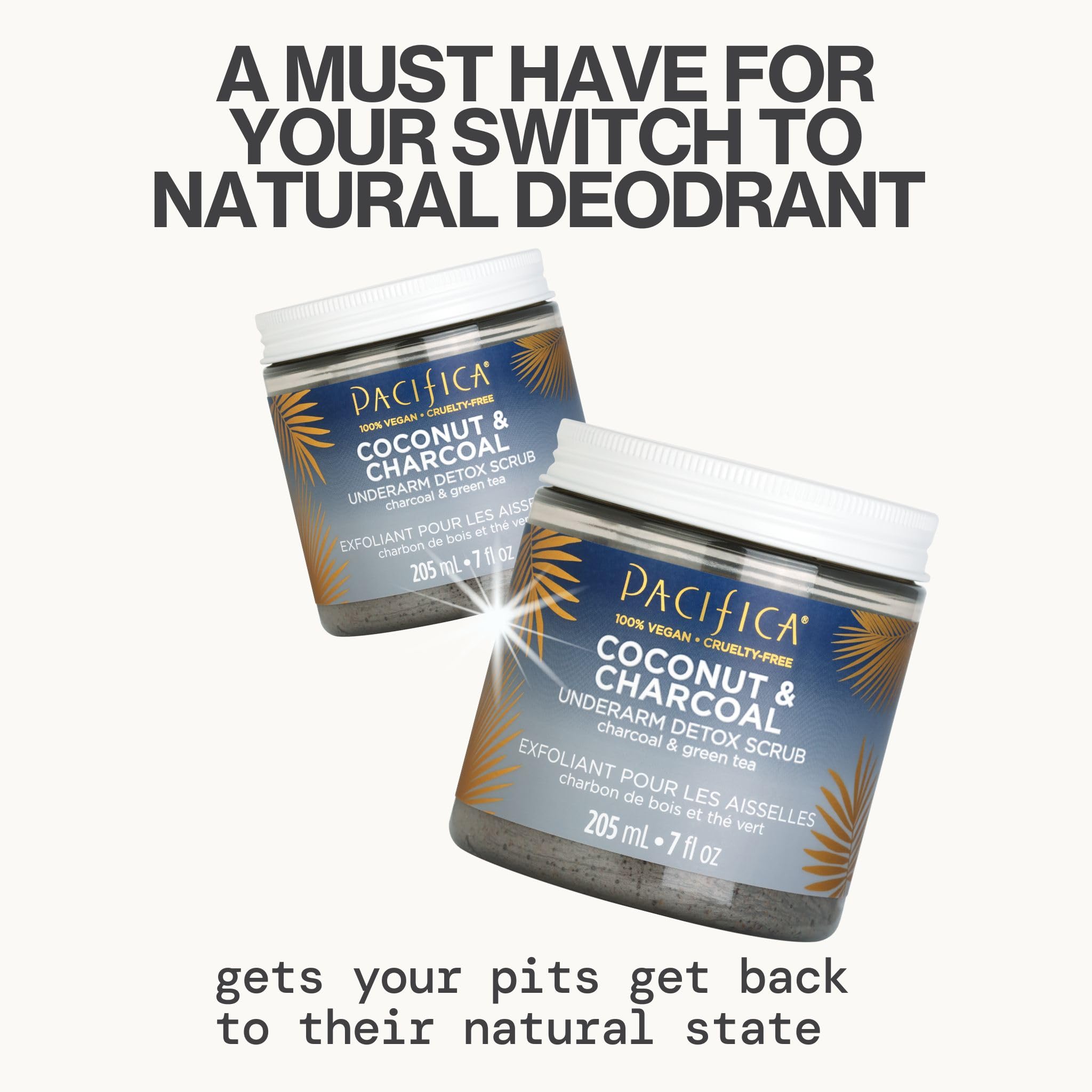 Pacifica Underarm Body Scrub - Armpit Detox Coconut & Charcoal Deodor - Pacifica Official Product View 3