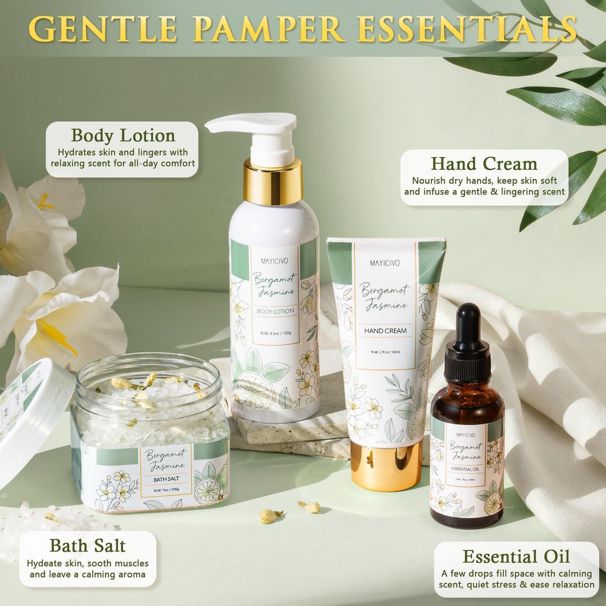 Birthday Gifts for Women Spa Gift Baskets Bath Set for Women - MAYICIVO Official Imagery - 6