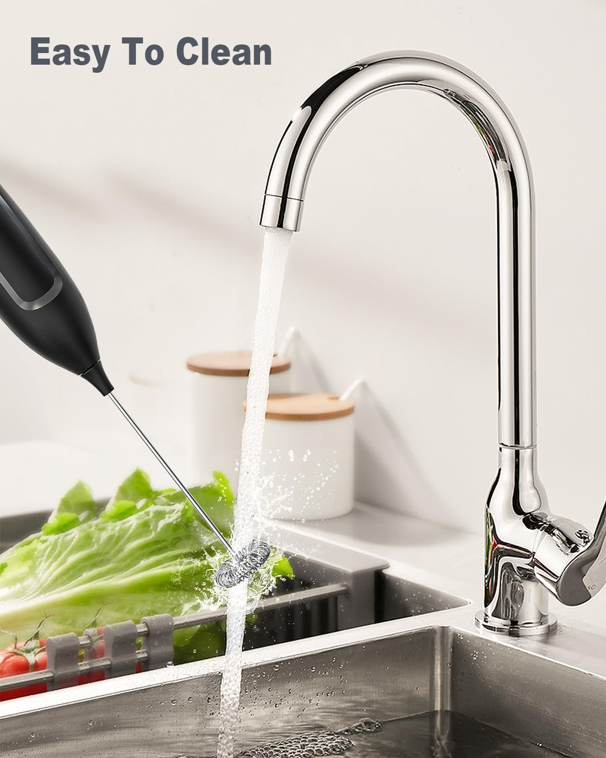 JIMYIU Milk Frother Handheld Battery, Electric Foam Maker Frother - JIMYIU Official Product View 6