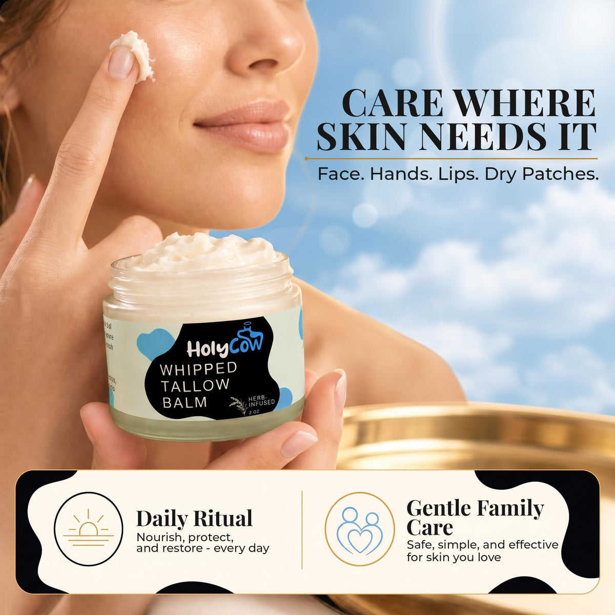 HolyCow Grass Fed Beef Tallow For Skin with Jojoba Oil 2 - HolyCow Official Imagery - 8
