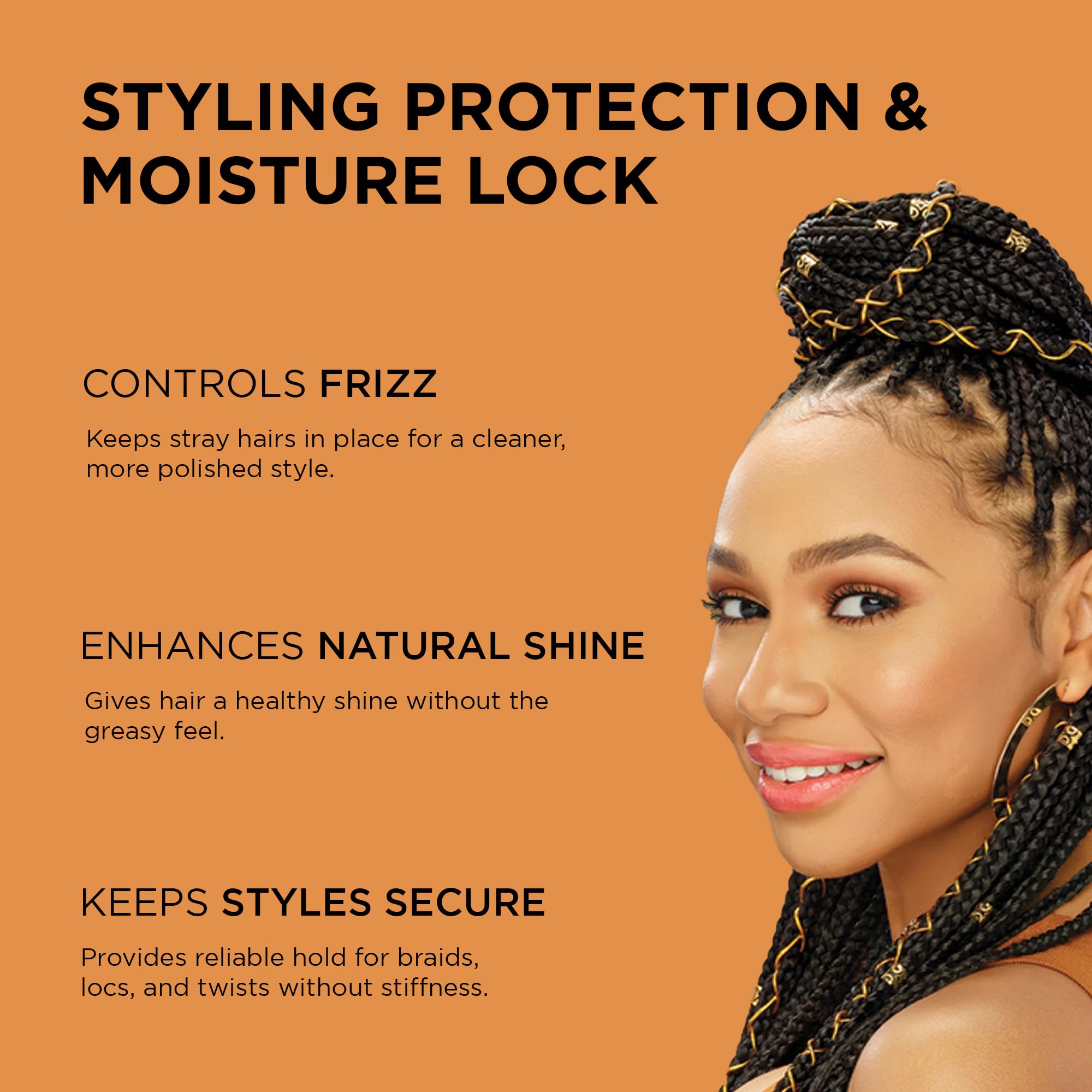 African Pride Black Castor Miracle Braid, Loc & Twist Gel - African Pride Official Product View 3