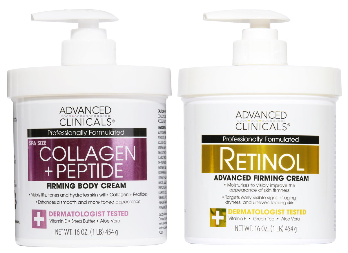 Advanced Clinicals Retinol Cream Collagen Peptides Body - Advanced Clinicals Official Imagery - 2
