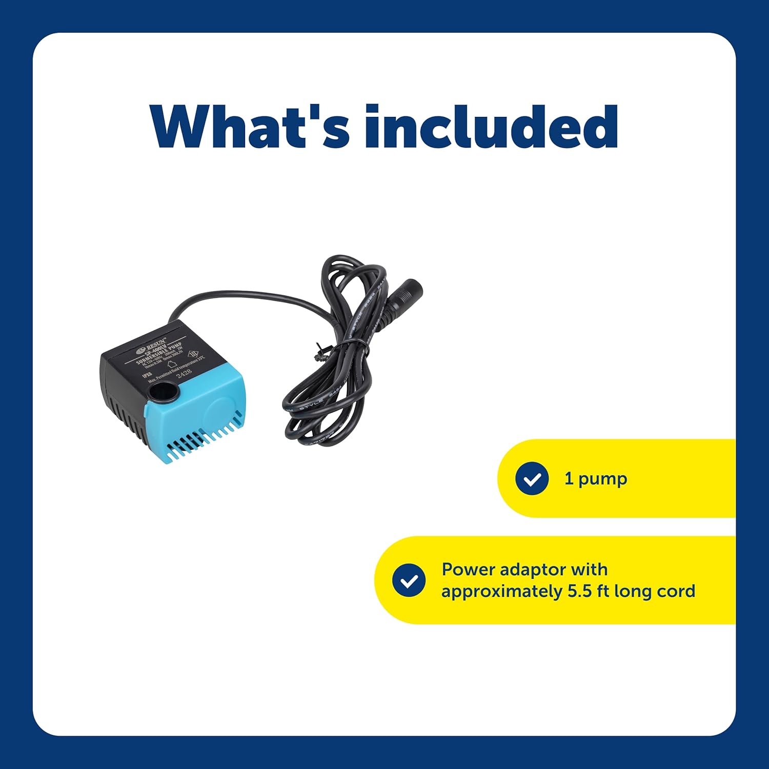PetSafe replacement submersible pump for Drinkwell pet water fountains, quiet operation, compatible with PetSafe drinking systems.