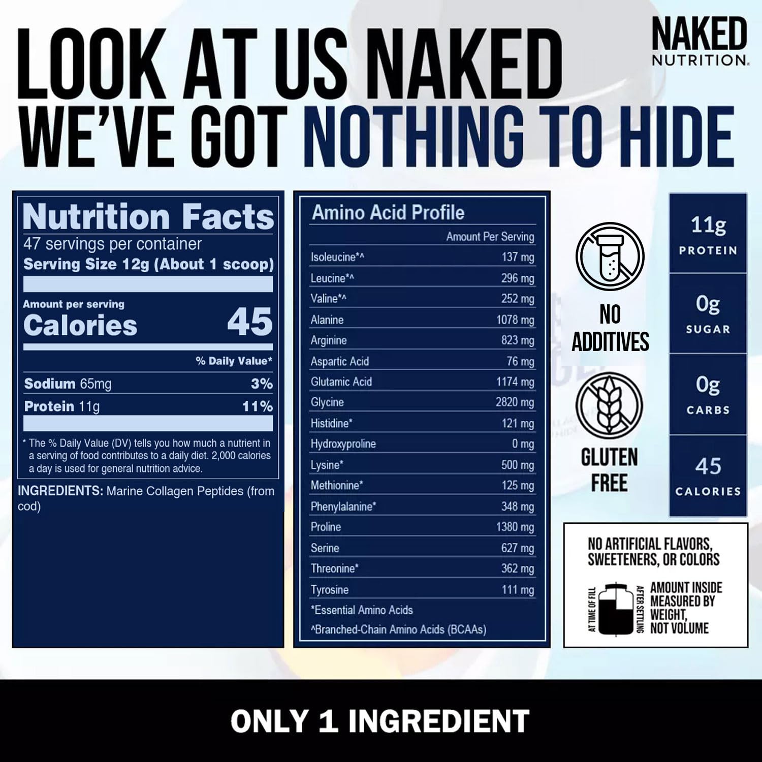 NAKED Marine Collagen Peptides Protein Powder - NAKED Official Imagery - 6