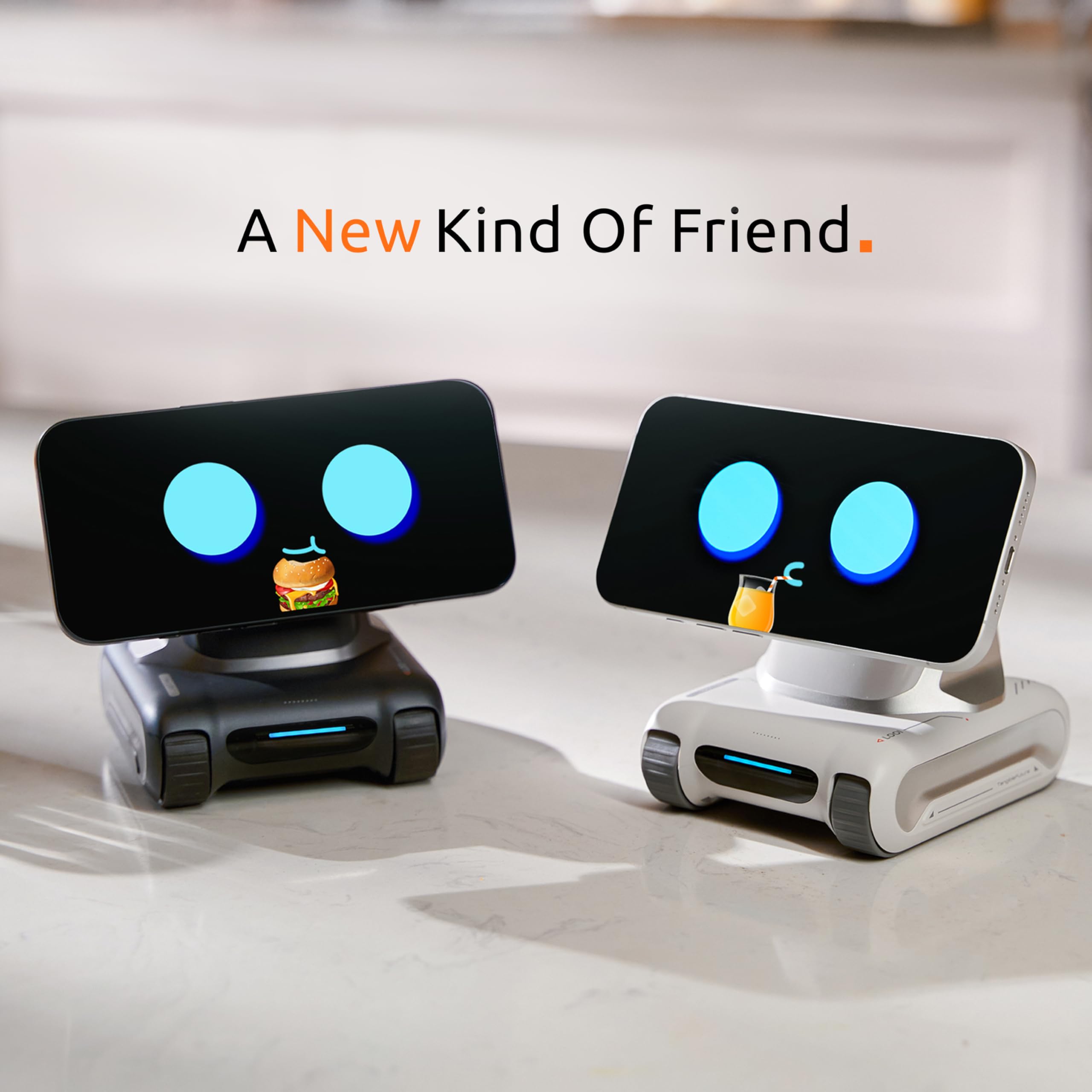 TangibleFuture LOOI Robot-Space Black-AI Desktop Companion,ChatGP by TangibleFuture - Angle View 3