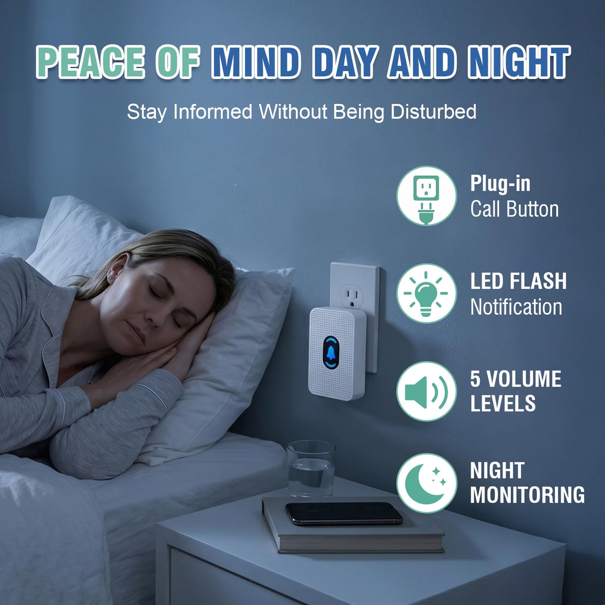 Wireless Wrist Pager Caregiver Call Button in Home System - Daytech Official Imagery - 7