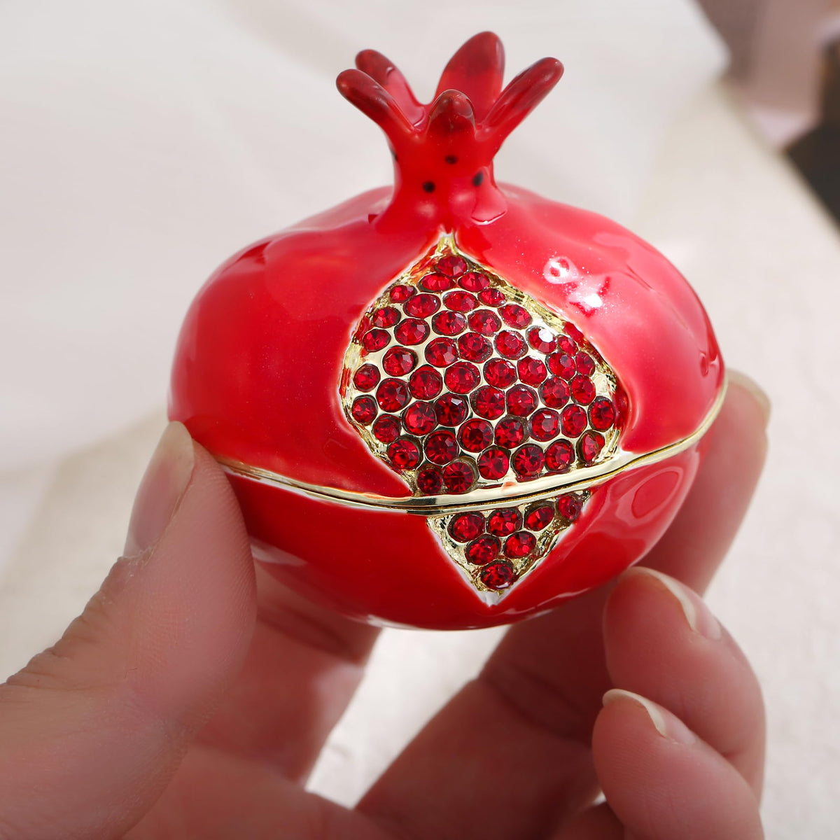Hand Painted Fruit Trinket Box for Home Decor Hinged Jewelry - Azurt LCX Official Imagery - 7